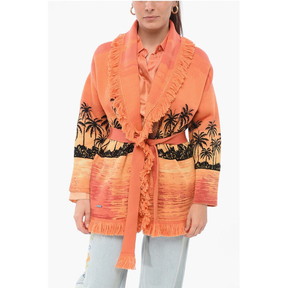 Alanui Jacquard-Strickjacke KERALA SUNSET