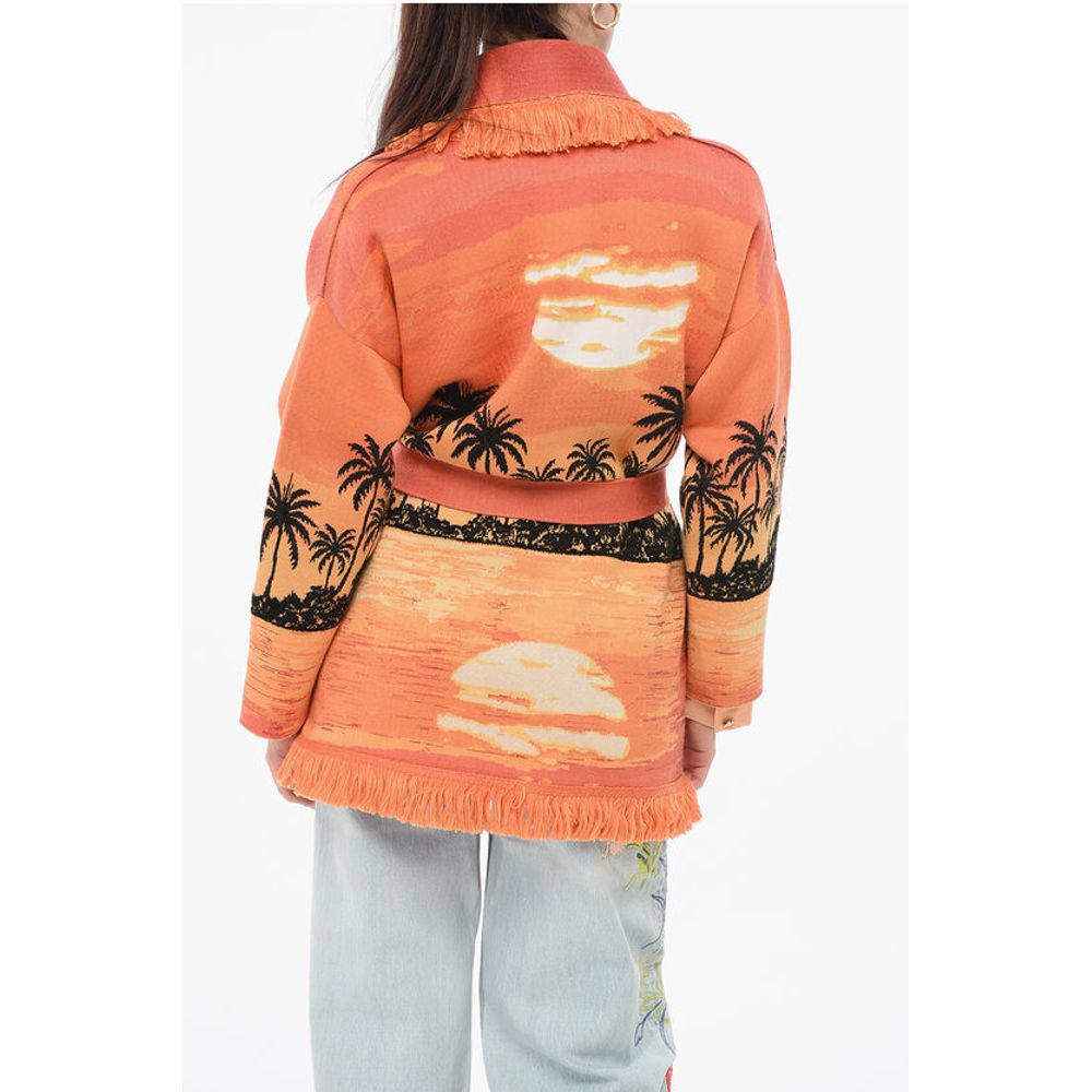 Alanui Jacquard-Strickjacke KERALA SUNSET