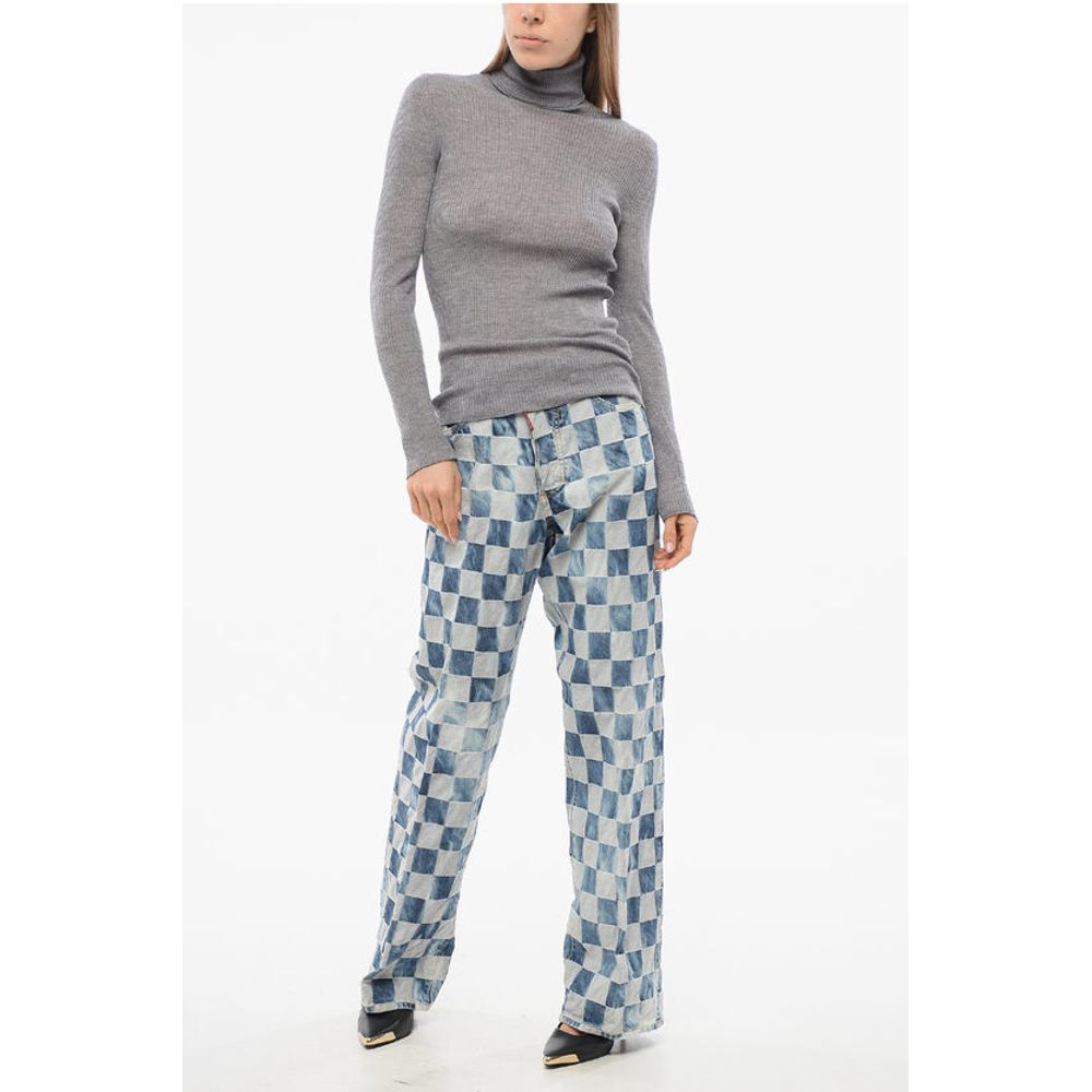Dsquared² Rollkragenpullover aus gerippter Wolle