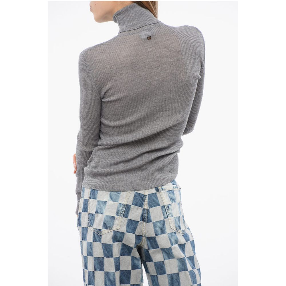 Dsquared² Rollkragenpullover aus gerippter Wolle