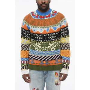 Dsquared² GLOBETROTTER Pullover aus Wollmischung mit Fairisle-Muster