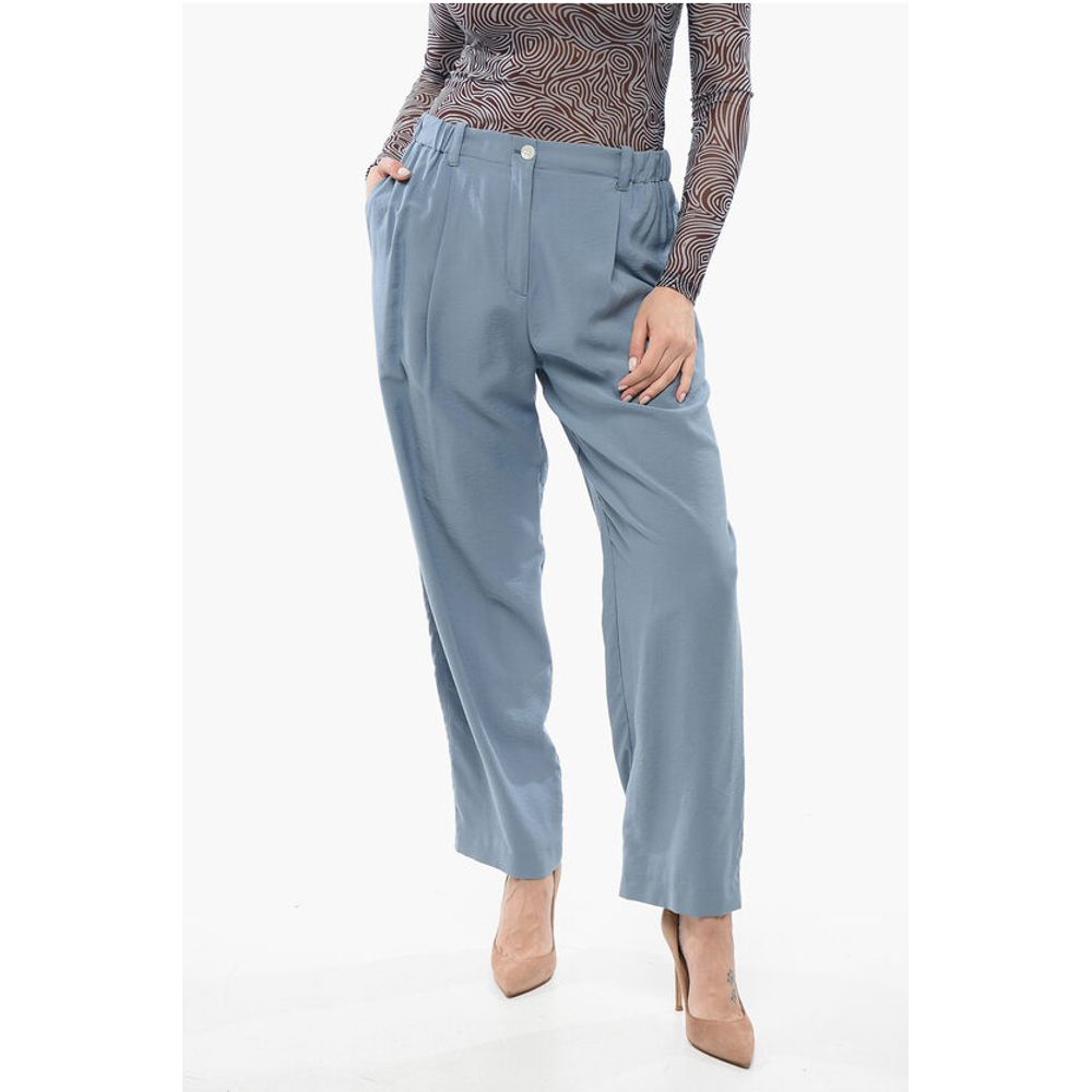 Kenzo Hose mit hoher Taille und Plissee-Verzierungen
