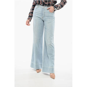 Bottega Veneta Hell gewaschene Jeans mit weitem Bein 30cm