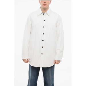 Bottega Veneta Gestepptes Baumwoll-Overshirt mit bündigen Taschen