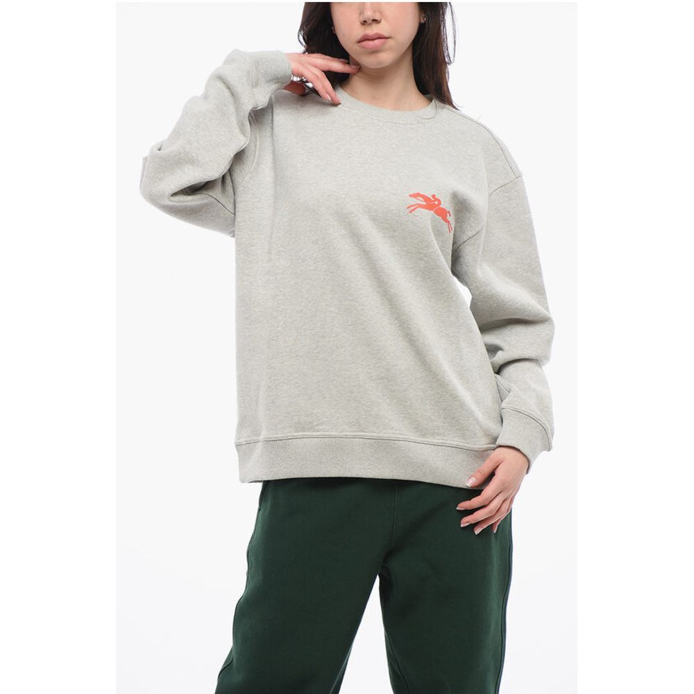 Longchamp ROBERT INDIANA Sweatshirt mit Rundhalsausschnitt aus geflochtener Baumwolle und Maxi
