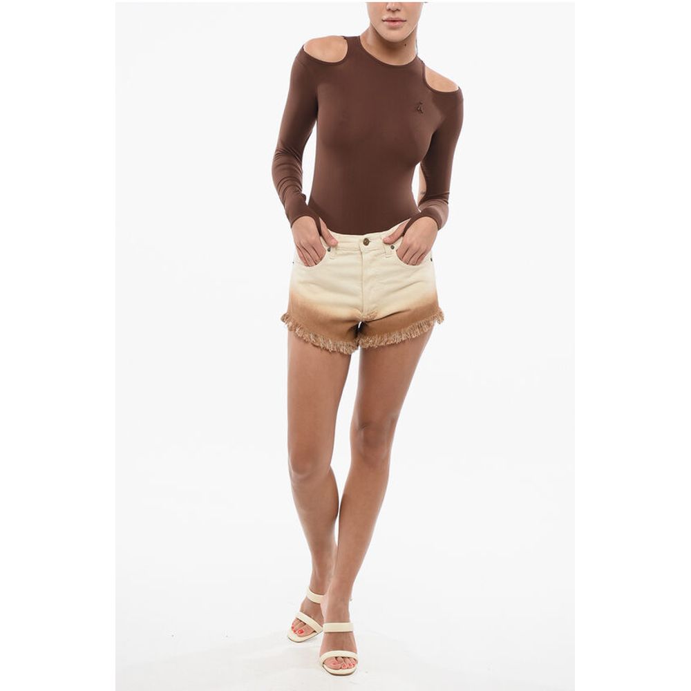 Alanui Shorts mit ausgefranstem Saum und Farbverlaufseffekt
