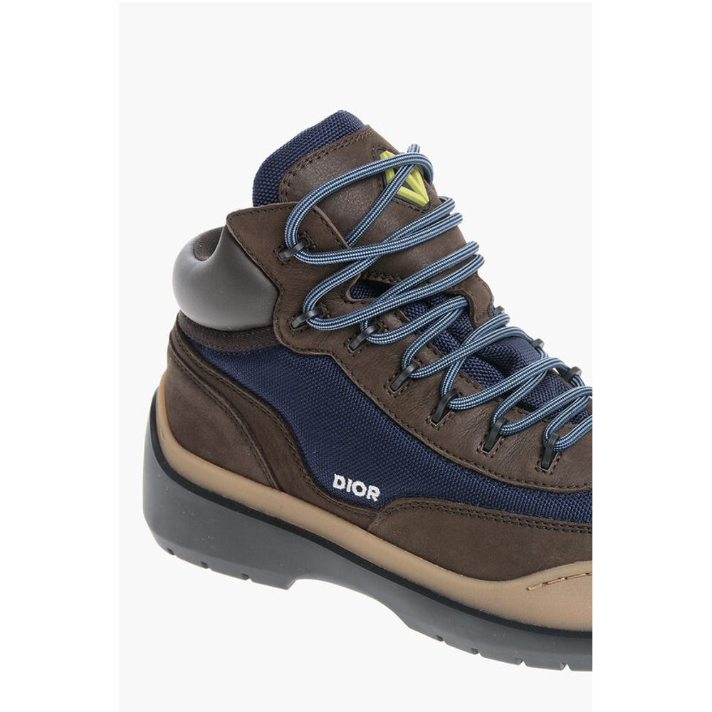 Dior HIKING-Stiefel aus Leder mit Segeltucheinsätzen