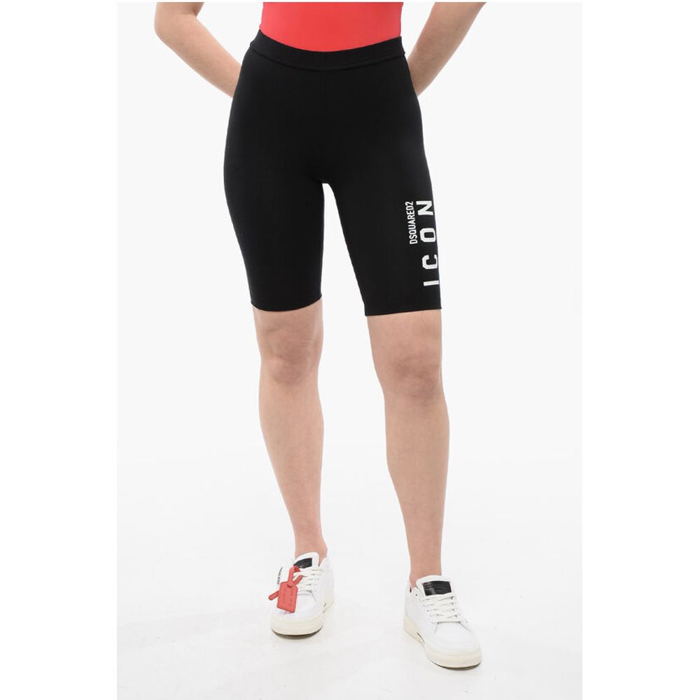 Dsquared² ICON Biker-Shorts aus Stretch-Baumwolle mit gedrucktem Logo