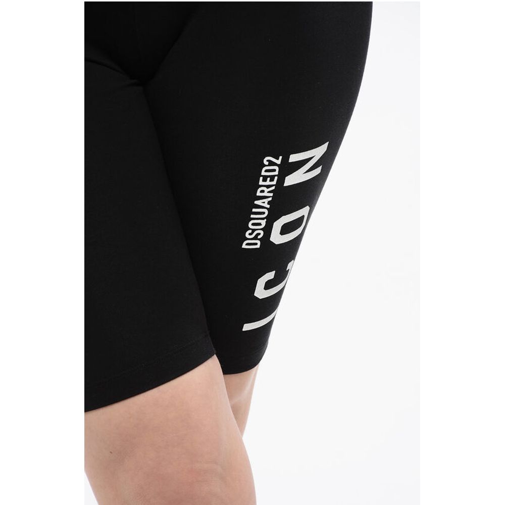 Dsquared² ICON Biker-Shorts aus Stretch-Baumwolle mit gedrucktem Logo