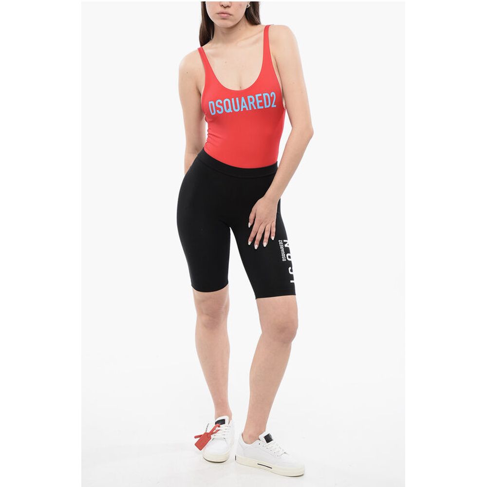 Dsquared² ICON Biker-Shorts aus Stretch-Baumwolle mit gedrucktem Logo