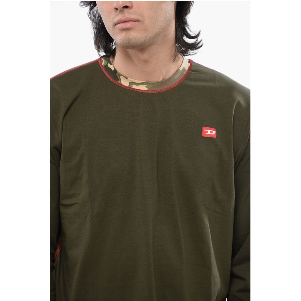 Diesel Langer Schlafanzug aus Stretch-Baumwolle UMSET-WILLIAM mit Camouflage-Pa