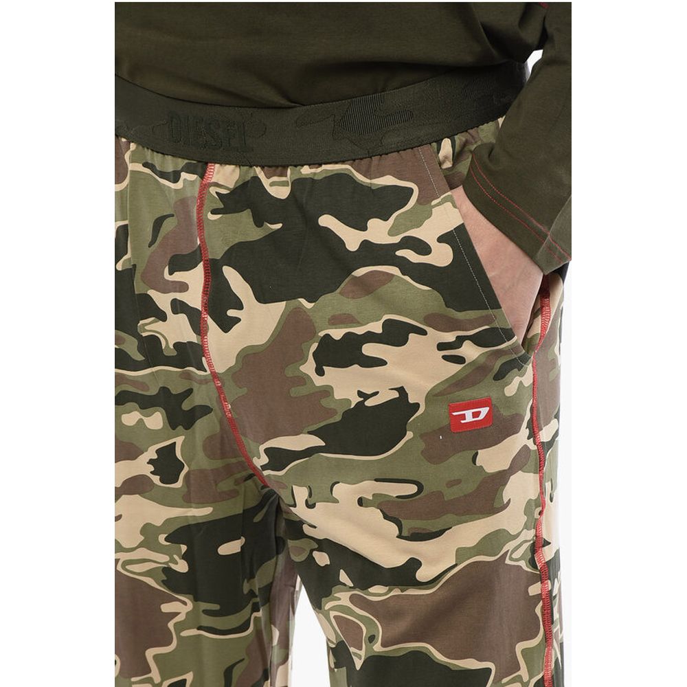 Diesel Langer Schlafanzug aus Stretch-Baumwolle UMSET-WILLIAM mit Camouflage-Pa