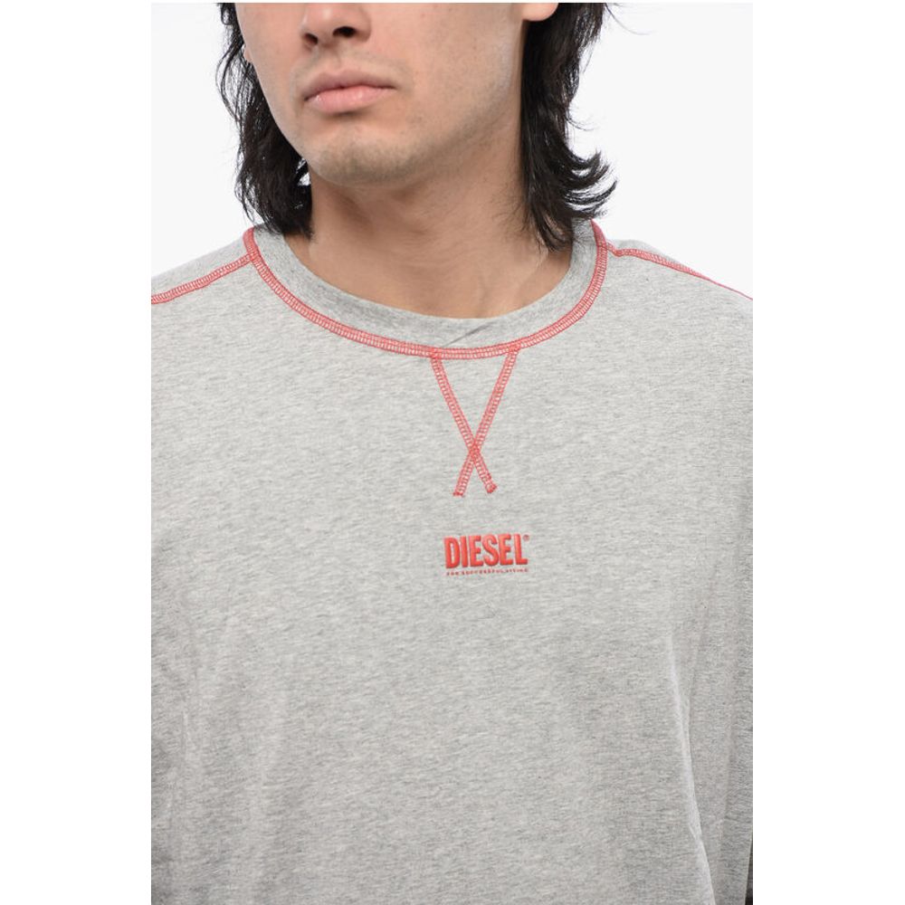 Diesel RED TAG Stretch-Baumwolle UMSET-WILLONG Langer Pyjama mit V