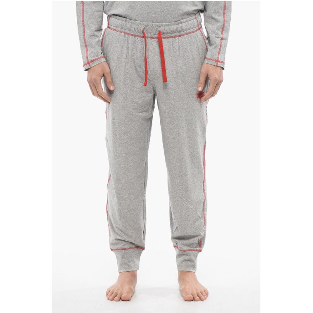 Diesel RED TAG Stretch-Baumwolle UMSET-WILLONG Langer Pyjama mit V