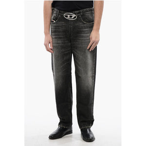 Diesel Dunkel gewaschene 2010 D-MACS-S2 Loose Fit Jeans mit ausgeschnittenem Logo