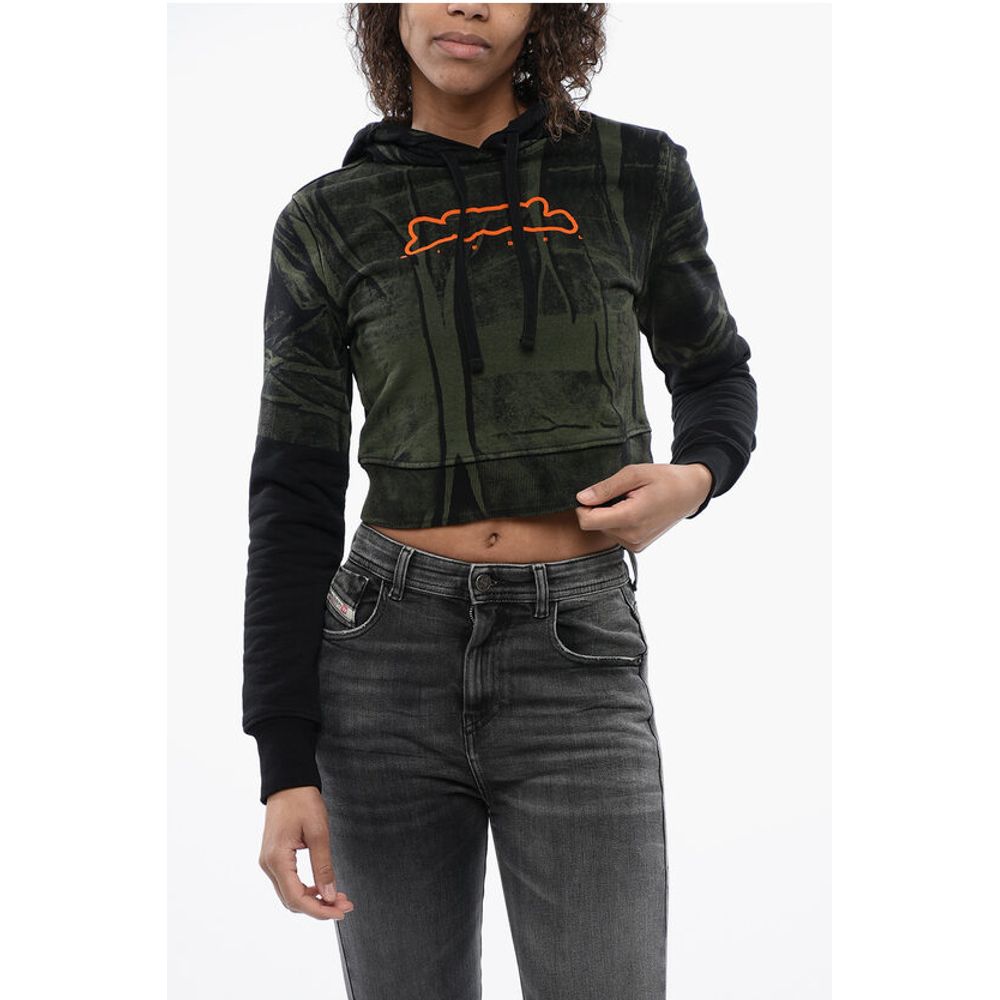 Diesel RED TAG Kapuzenpullover aus gebürsteter Baumwolle F-SLIMMY mit Beflockung