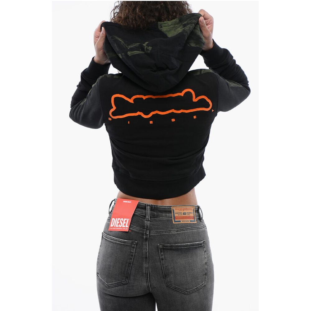 Diesel RED TAG Kapuzenpullover aus gebürsteter Baumwolle F-SLIMMY mit Beflockung