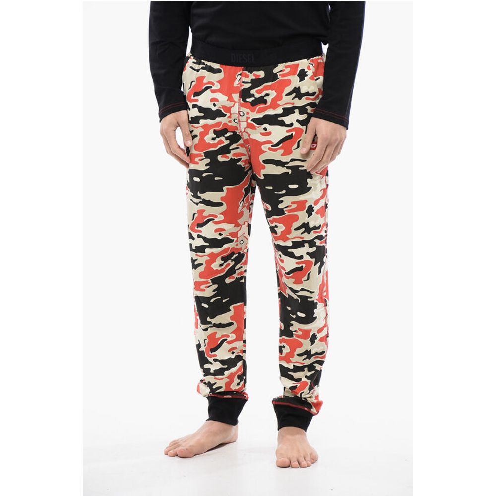 Diesel UMSET-WILLIAM Pyjama-Set aus Stretch-Baumwolle lang