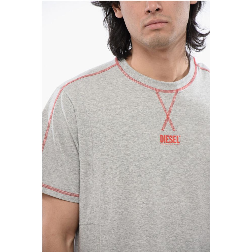 Diesel RED TAG Stretch-Baumwolle UMSET-WILORT Kurzer Pyjama mit V