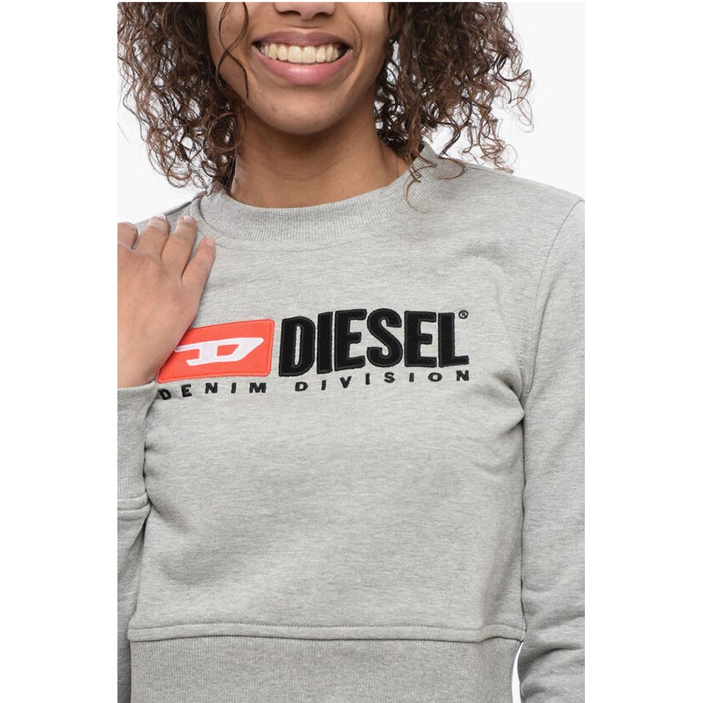 Diesel Sweatshirt mit Rundhalsausschnitt und Logo-Schriftzug