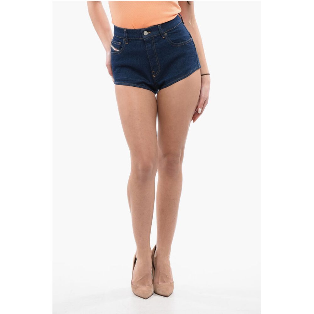 Diesel Denim DE-LUNAR Boyshorts mit sichtbaren Nähten
