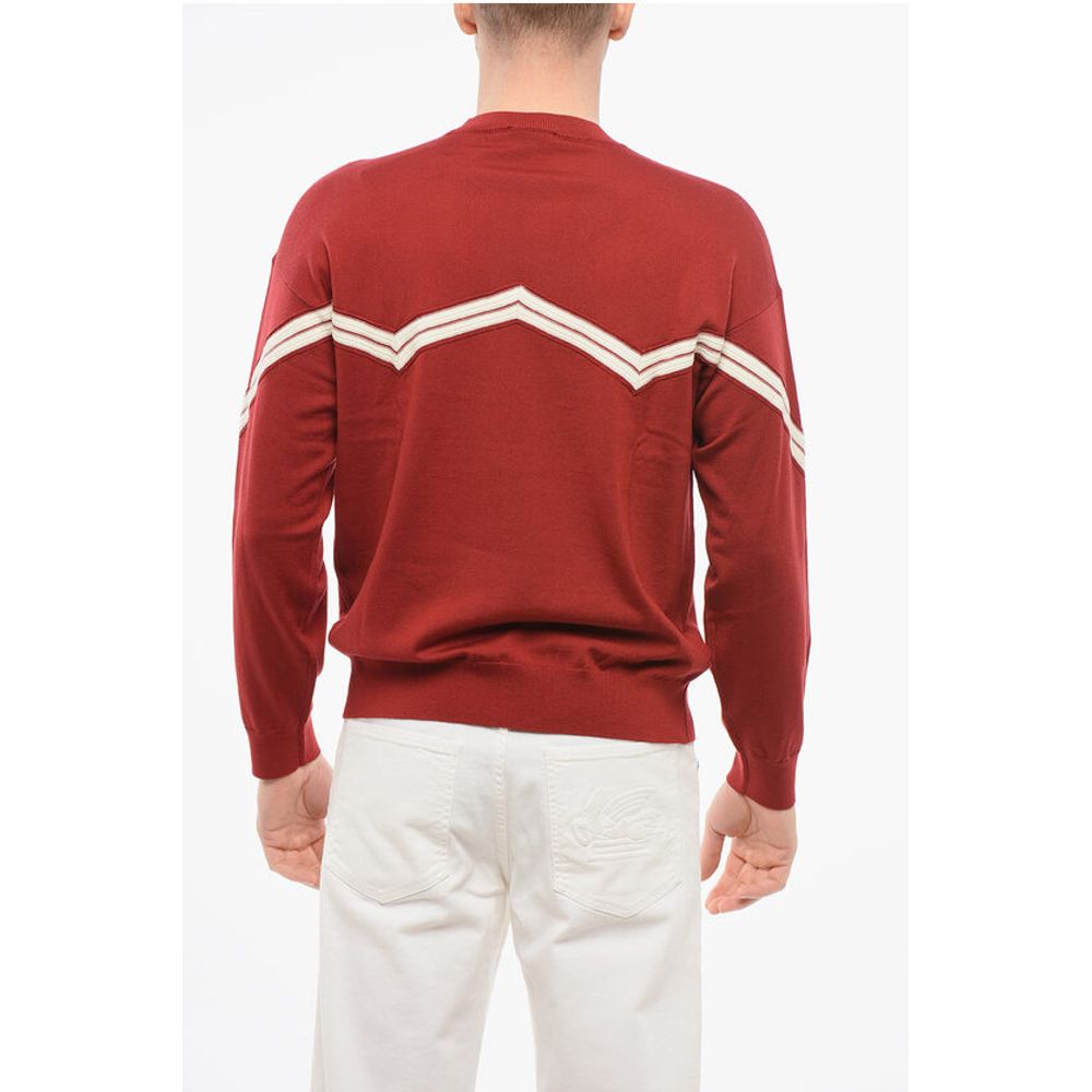 Armani EMPORIO Pullover aus Schurwolle mit Fischgrät-Stickerei