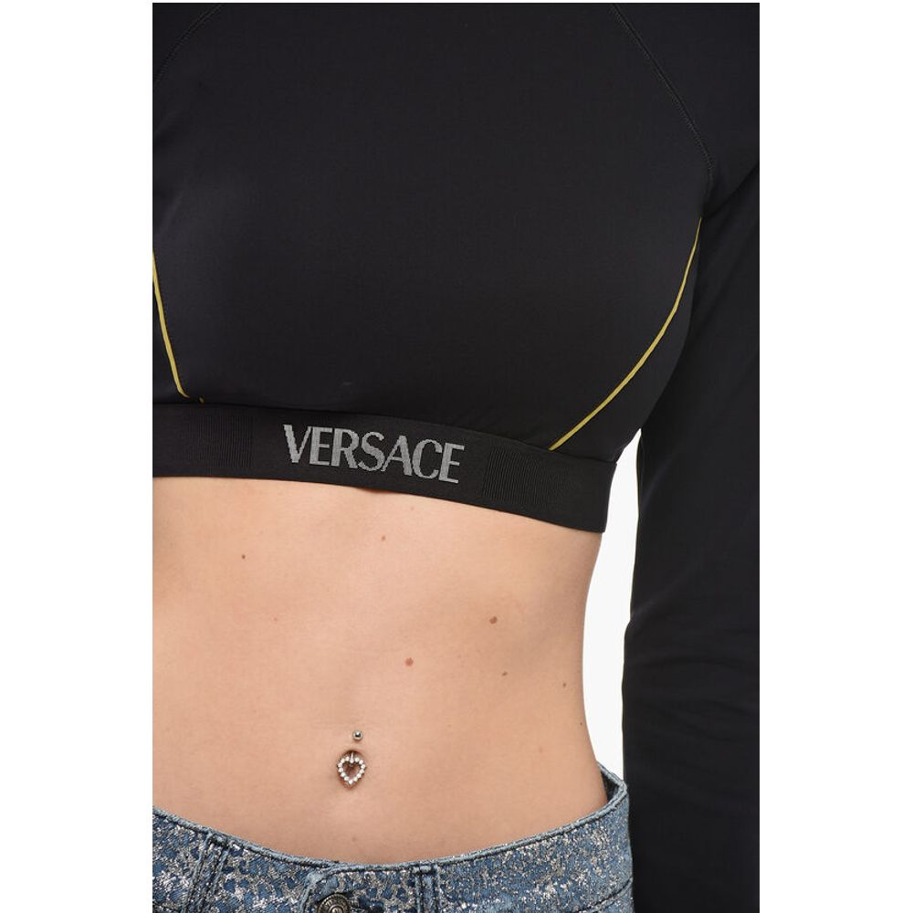 Versace Crop Top mit Logoband