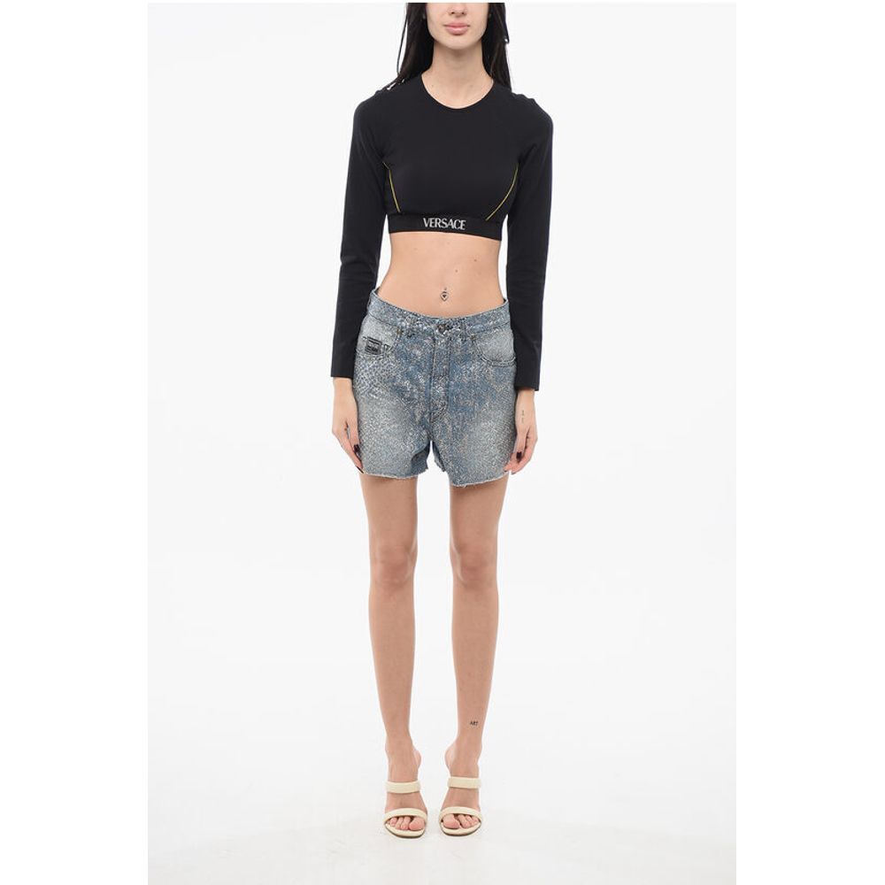 Versace Crop Top mit Logoband