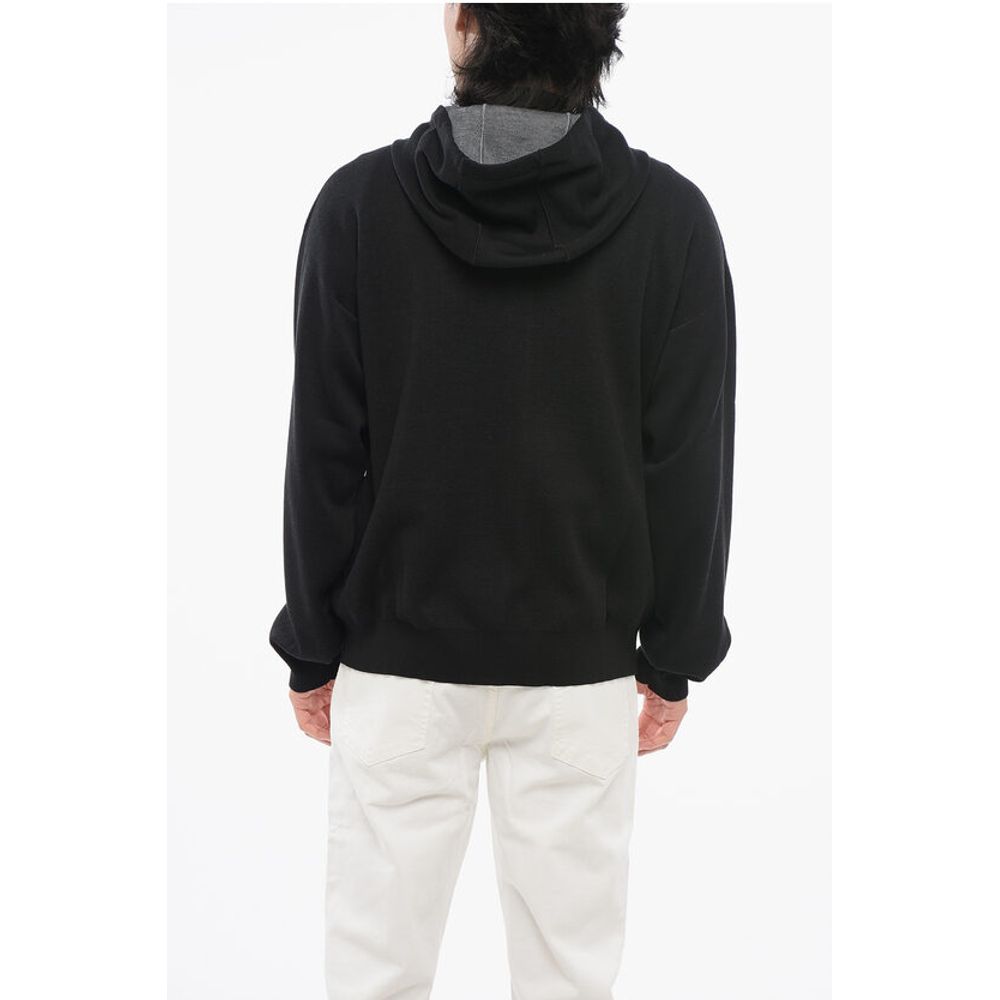 Versace Barocco-Pullover mit Reißverschluss und Kapuze