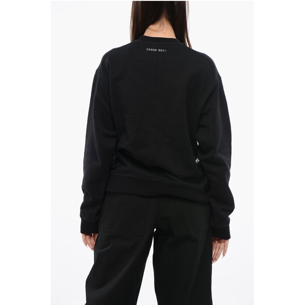 Dsquared² STAR Sweatshirt mit Rundhalsausschnitt und durchsichtigen Einsätzen und Rhein