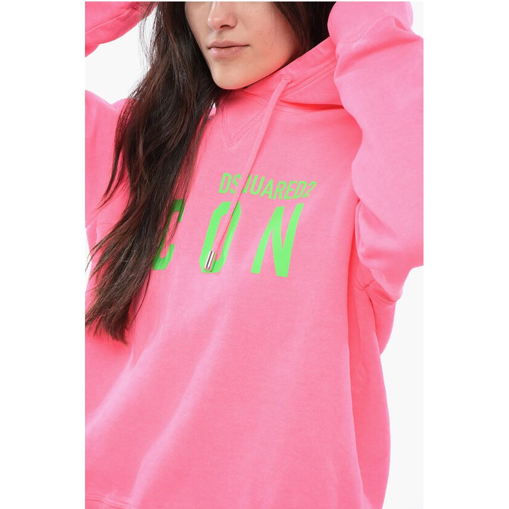 Dsquared² NEON ICON Hoodie aus gebürsteter Baumwolle