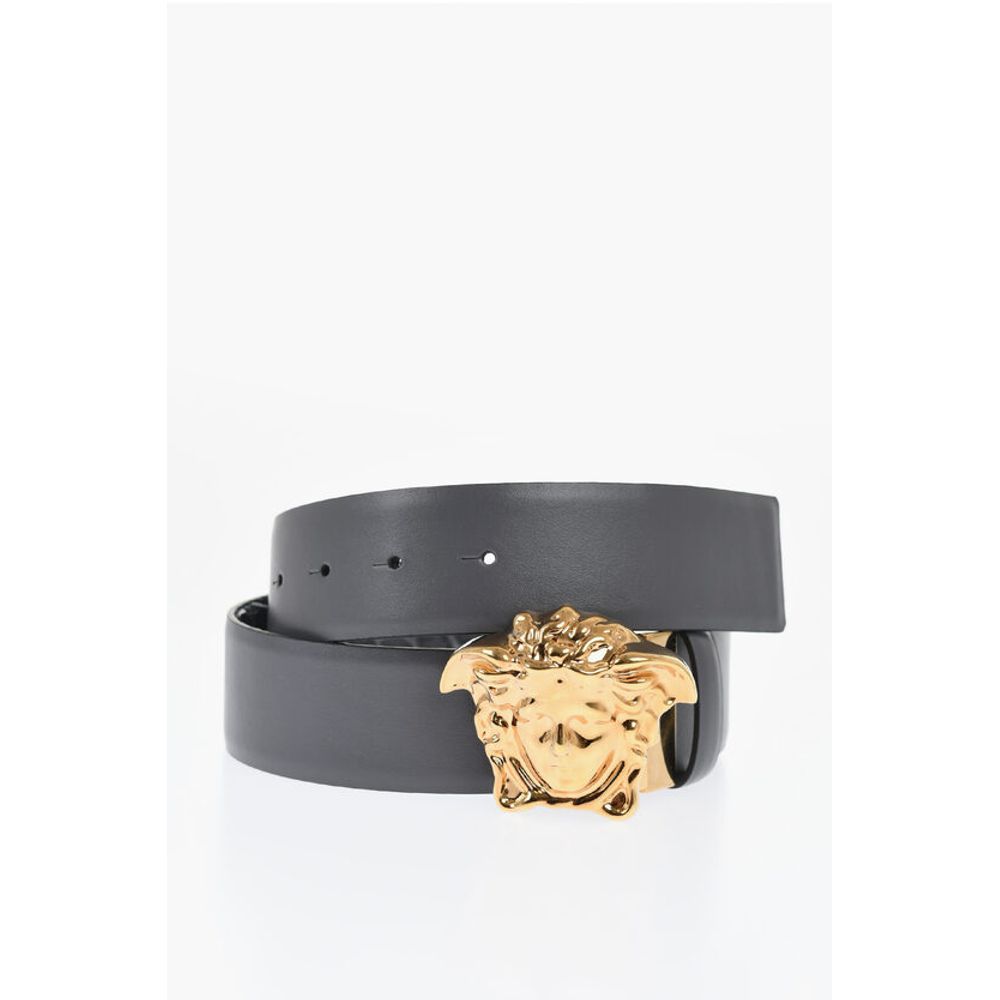 Versace Beidseitig tragbarer Ledergürtel mit Medusa-Schnalle 40mm