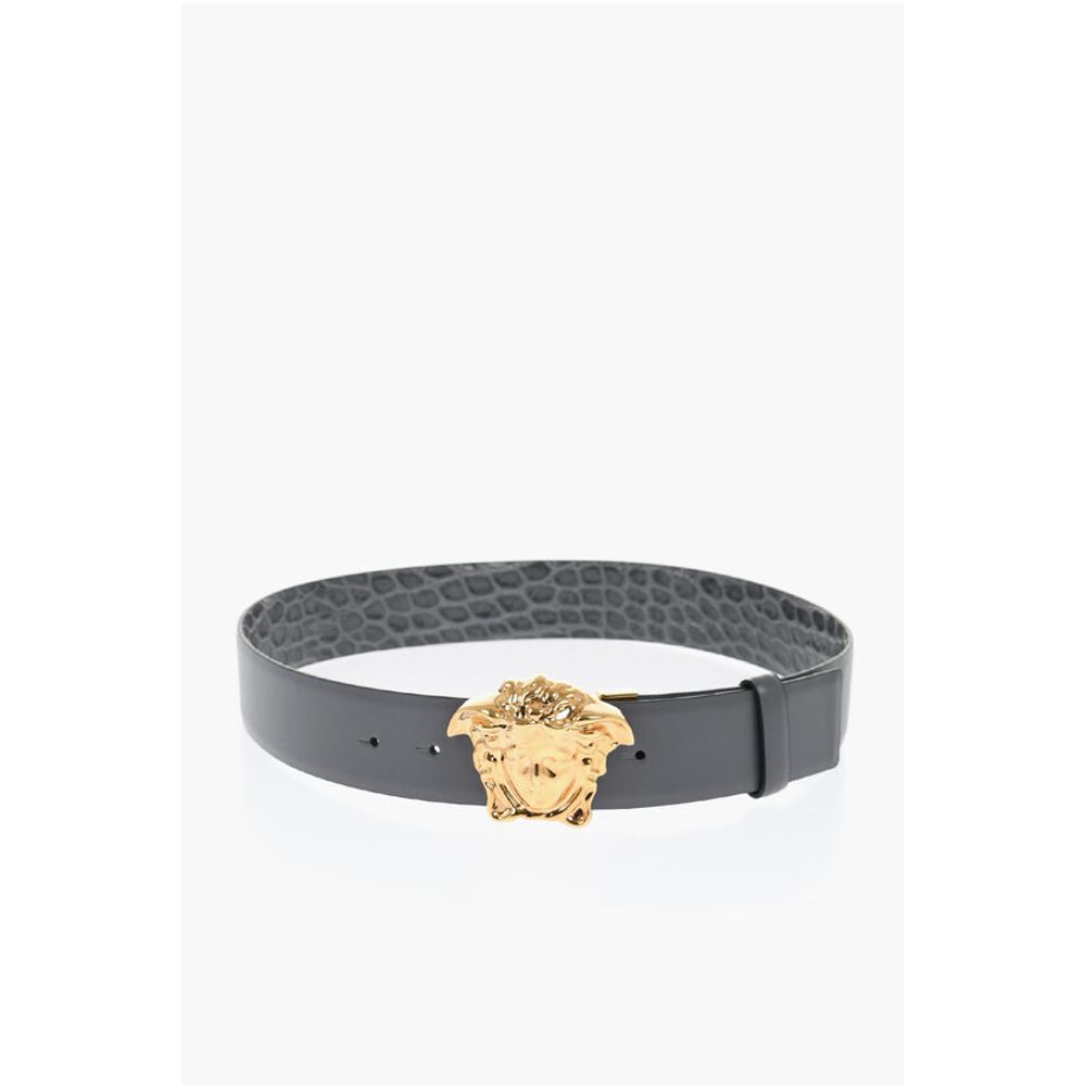 Versace Beidseitig tragbarer Ledergürtel mit Medusa-Schnalle 40mm