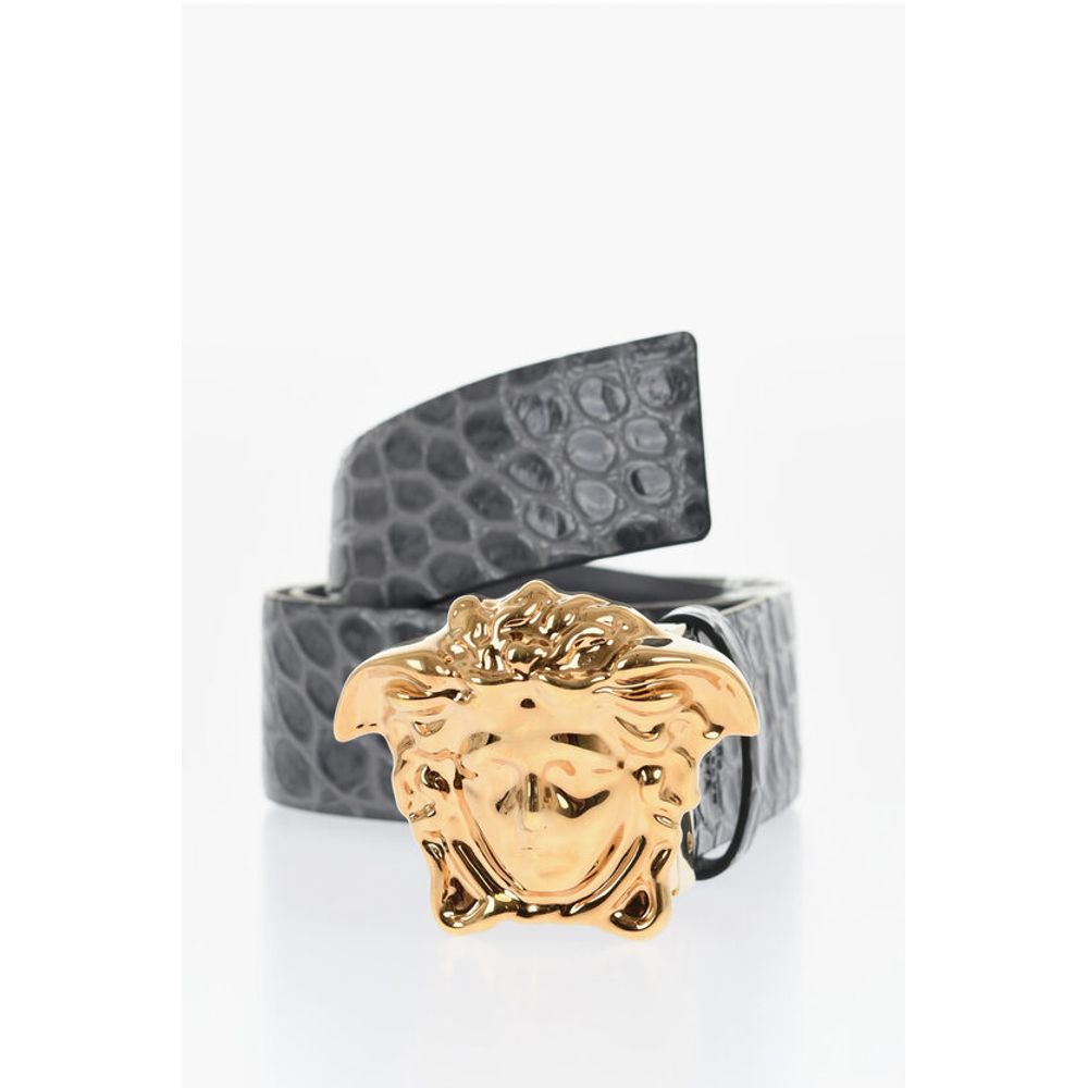 Versace Beidseitig tragbarer Ledergürtel mit Medusa-Schnalle 40mm