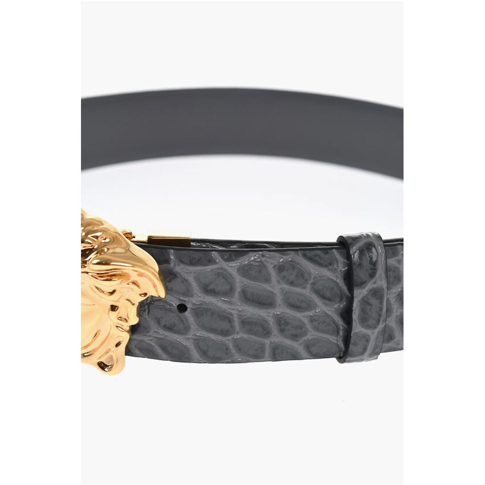 Versace Beidseitig tragbarer Ledergürtel mit Medusa-Schnalle 40mm