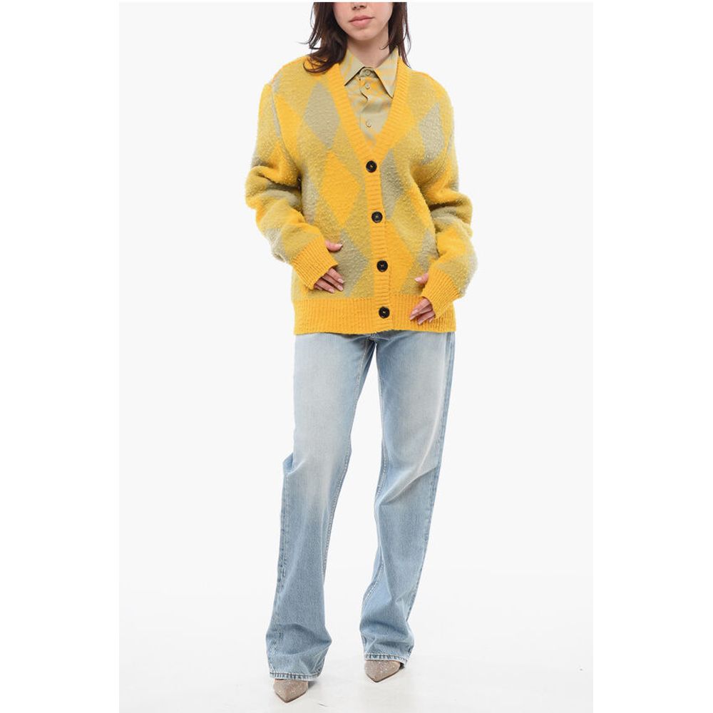 Burberry Strickjacke aus Wolle mit Argyle-Muster