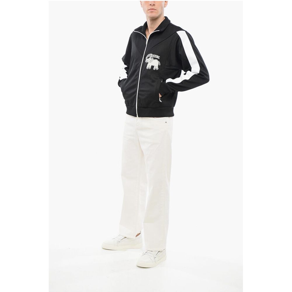 Kenzo ELEPHANT Track-Sweatshirt aus Acetat mit kontrastierendem Seitenband