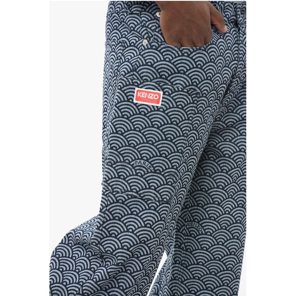 Kenzo 5-Taschen-Hose SEIGAIHA mit Regenbogenmotiv