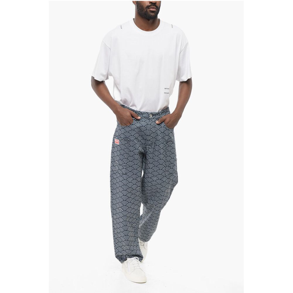 Kenzo 5-Taschen-Hose SEIGAIHA mit Regenbogenmotiv