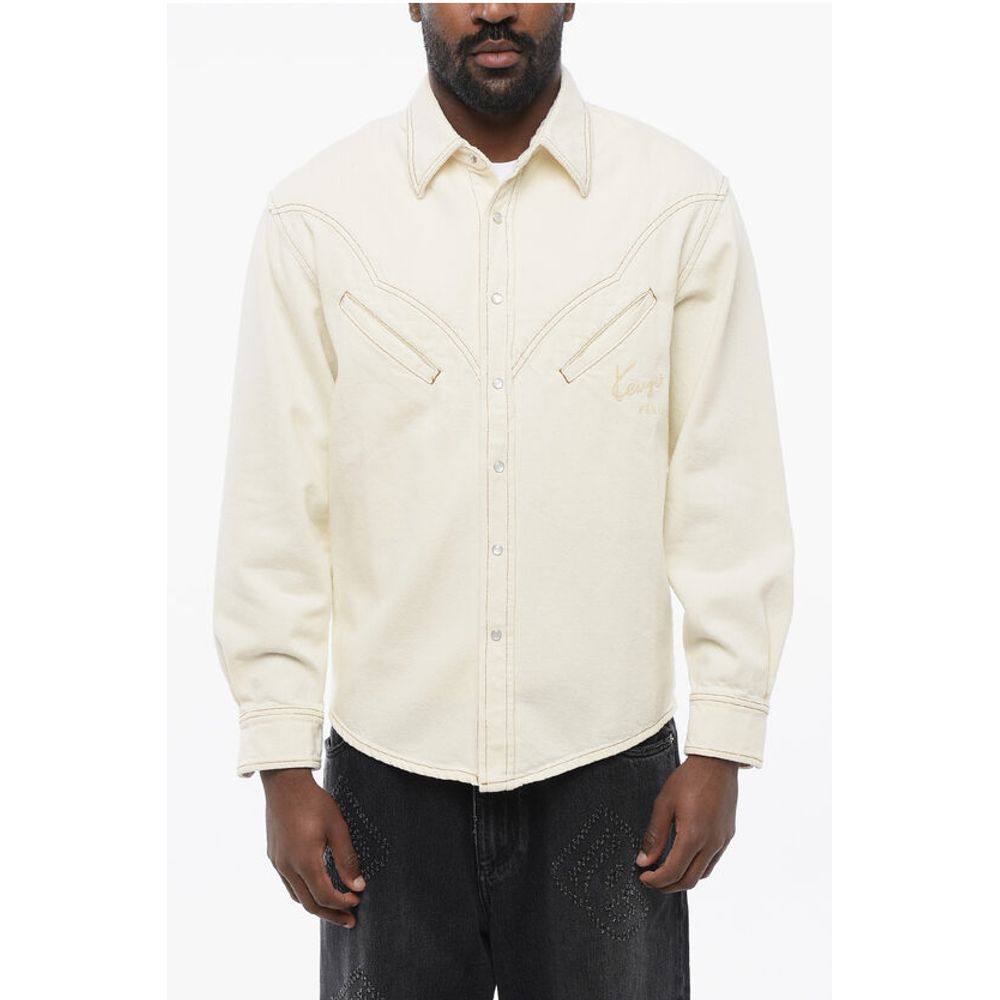 Kenzo Denim WESTERN Hemd mit gesticktem Logo