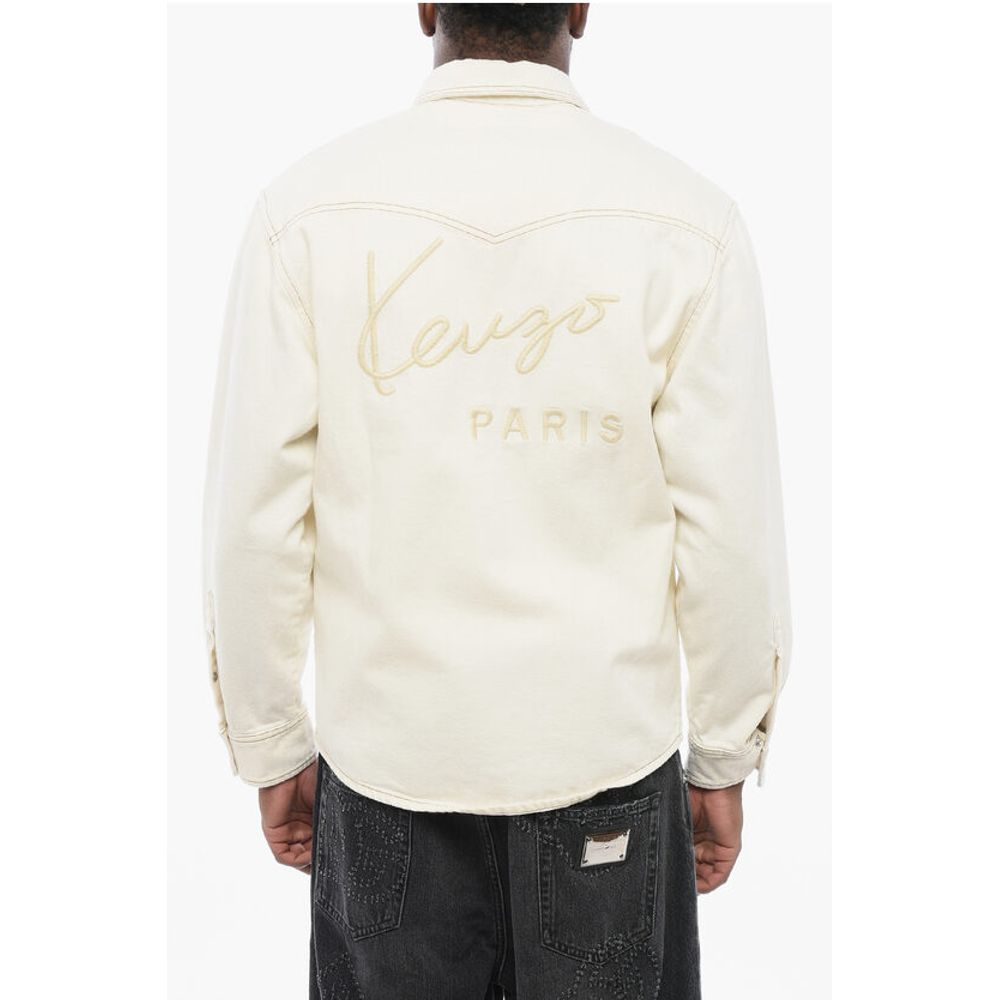Kenzo Denim WESTERN Hemd mit gesticktem Logo