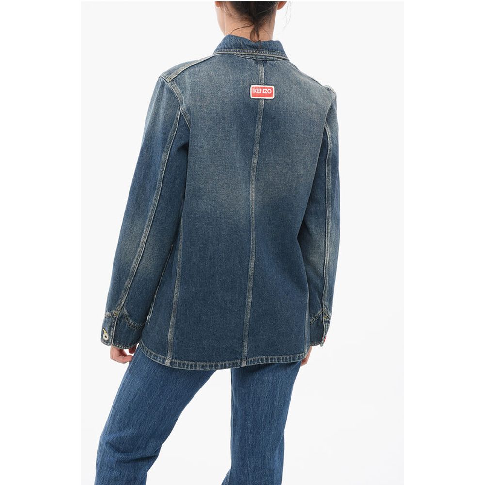 Kenzo Dunkel gewaschene Denim-Jacke