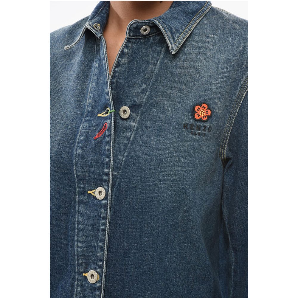Kenzo Dunkel gewaschene Denim-Jacke