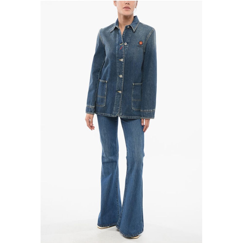 Kenzo Dunkel gewaschene Denim-Jacke