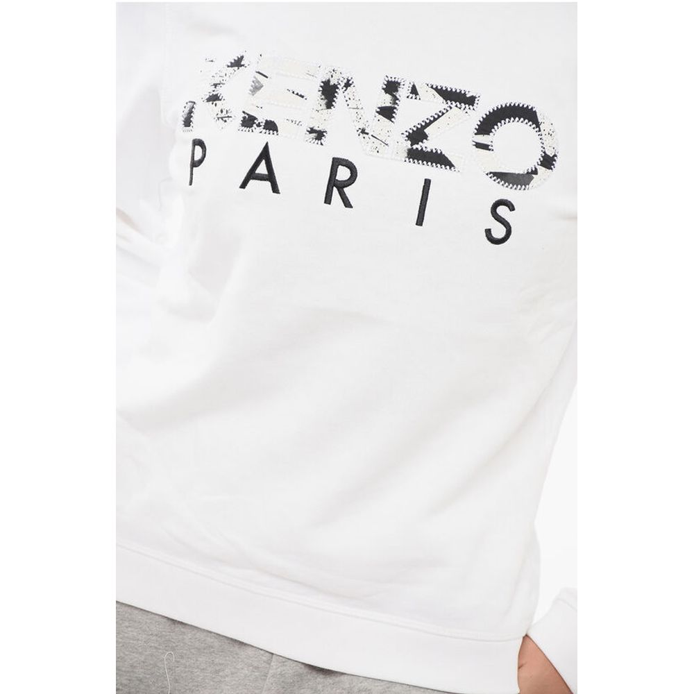 Kenzo Baumwoll-Sweatshirt mit Rundhalsausschnitt und gesticktem Logo