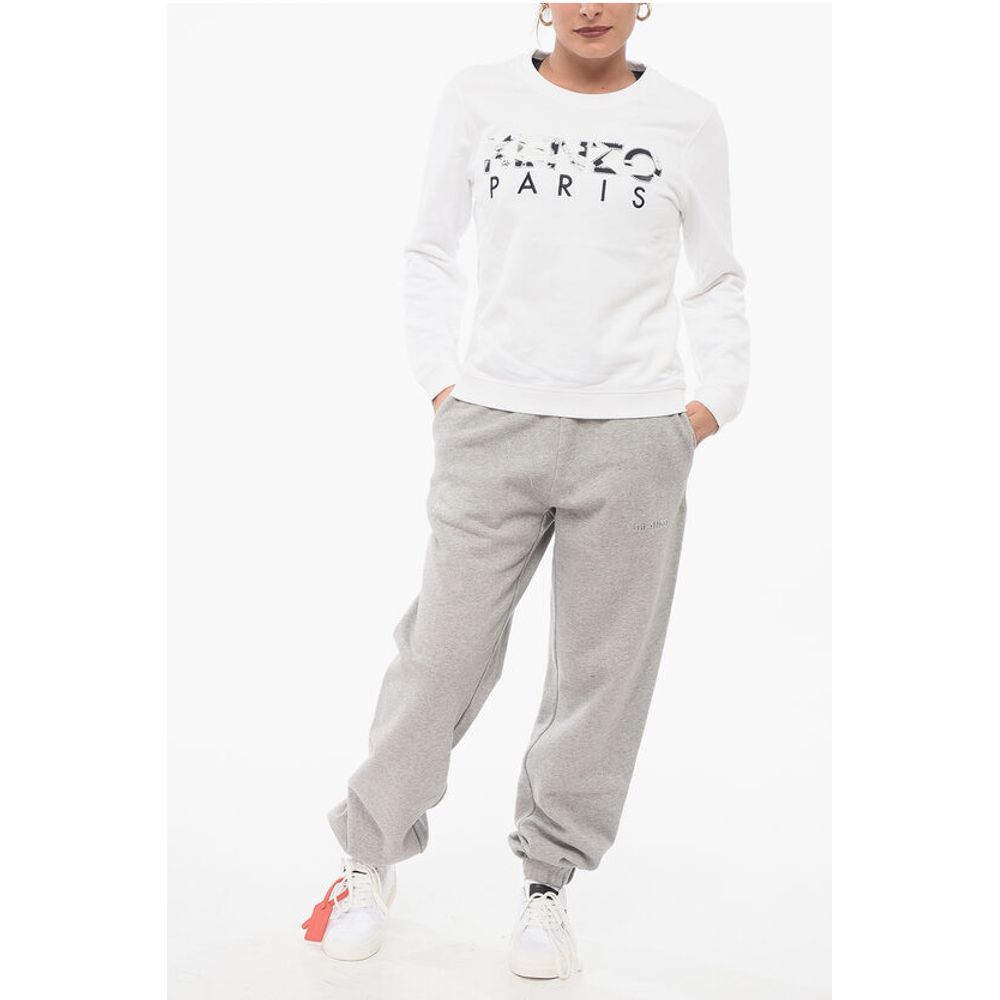 Kenzo Baumwoll-Sweatshirt mit Rundhalsausschnitt und gesticktem Logo