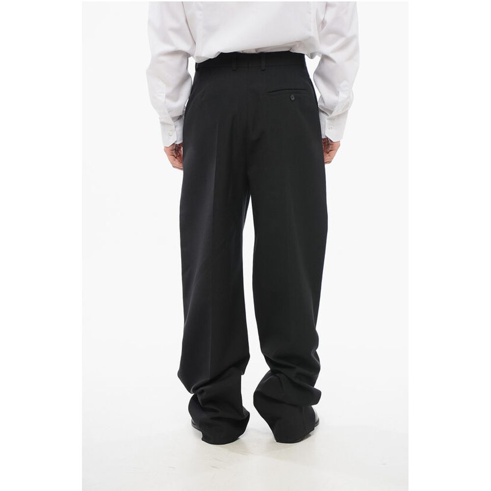 Balenciaga 4-Taschen-Hose aus Wolle mit seitlichen Satinbändern