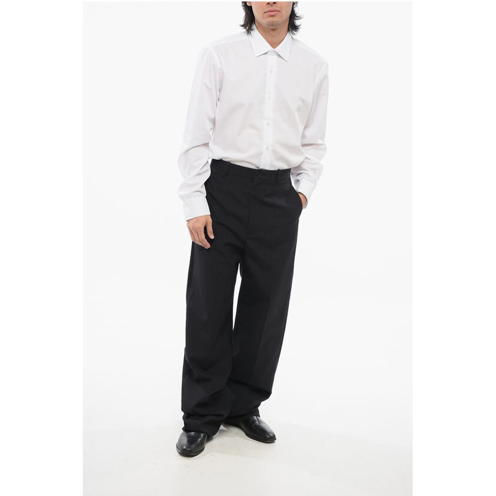 Balenciaga 4-Taschen-Hose aus Wolle mit seitlichen Satinbändern