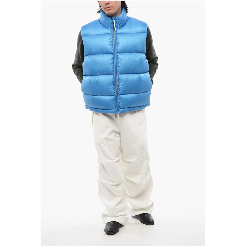 Jil Sander Ärmellose Daunenjacke aus recyceltem Nylon mit Frontreißverschluss