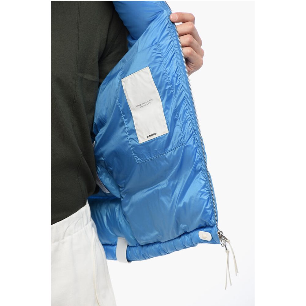 Jil Sander Ärmellose Daunenjacke aus recyceltem Nylon mit Frontreißverschluss